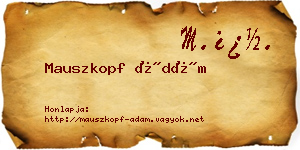 Mauszkopf Ádám névjegykártya